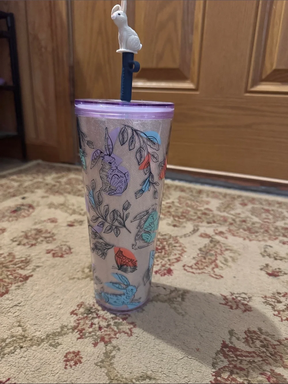 Starbucks Iridescent Lavender Butterfly Floral Tumbler Easter 2024